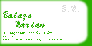 balazs marian business card